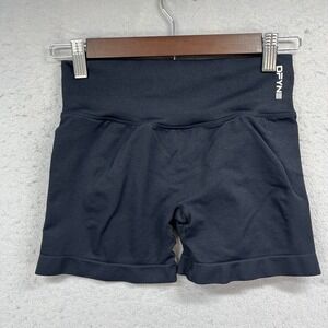 DFYNE Dynamic Seamless Shorts Womens Small Black Scrunch Butt Gym Workout Active